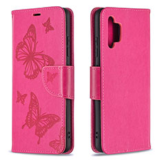 Handytasche Stand Schutzhülle Flip Leder Hülle Schmetterling B01F für Samsung Galaxy A32 5G Pink
