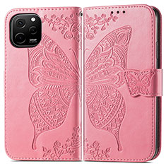 Handytasche Stand Schutzhülle Flip Leder Hülle Schmetterling für Huawei Enjoy 50z Pink