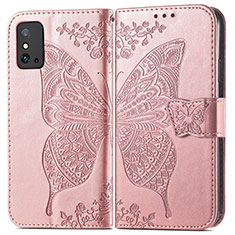 Handytasche Stand Schutzhülle Flip Leder Hülle Schmetterling für Huawei Honor X10 Max 5G Rosa