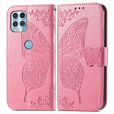 Handytasche Stand Schutzhülle Flip Leder Hülle Schmetterling für Motorola Moto Edge S 5G Pink