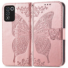 Handytasche Stand Schutzhülle Flip Leder Hülle Schmetterling für Oppo K9S 5G Rosa