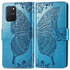 Handytasche Stand Schutzhülle Flip Leder Hülle Schmetterling für Samsung Galaxy S10 Lite Blau