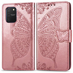 Handytasche Stand Schutzhülle Flip Leder Hülle Schmetterling für Samsung Galaxy S10 Lite Rosa