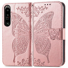 Handytasche Stand Schutzhülle Flip Leder Hülle Schmetterling für Sony Xperia 1 IV Rosa