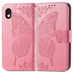 Handytasche Stand Schutzhülle Flip Leder Hülle Schmetterling für Sony Xperia Ace III SOG08 Pink