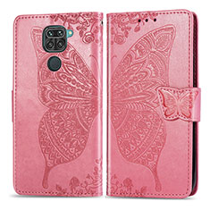 Handytasche Stand Schutzhülle Flip Leder Hülle Schmetterling für Xiaomi Redmi 10X 4G Pink