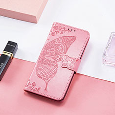 Handytasche Stand Schutzhülle Flip Leder Hülle Schmetterling L01 für Xiaomi Redmi 12C 4G Pink