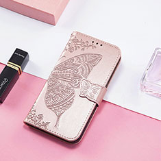 Handytasche Stand Schutzhülle Flip Leder Hülle Schmetterling L01 für Xiaomi Redmi 12C 4G Rosa