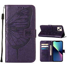 Handytasche Stand Schutzhülle Flip Leder Hülle Schmetterling L10 für Apple iPhone 13 Violett