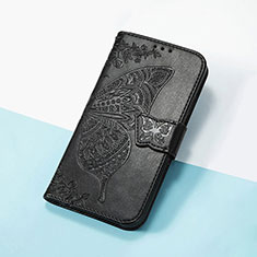 Handytasche Stand Schutzhülle Flip Leder Hülle Schmetterling S01D für Huawei Honor 50 5G Schwarz