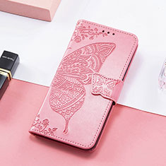 Handytasche Stand Schutzhülle Flip Leder Hülle Schmetterling S01D für Huawei Honor 60 5G Pink