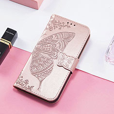 Handytasche Stand Schutzhülle Flip Leder Hülle Schmetterling S01D für Huawei Honor 80 Pro Flat 5G Rosegold