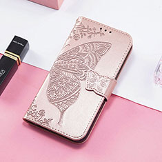 Handytasche Stand Schutzhülle Flip Leder Hülle Schmetterling S01D für Huawei Honor 80 SE 5G Rosegold