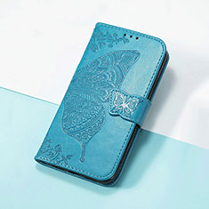 Handytasche Stand Schutzhülle Flip Leder Hülle Schmetterling S01D für Huawei Honor V40 5G Blau