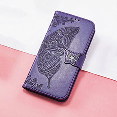 Handytasche Stand Schutzhülle Flip Leder Hülle Schmetterling S01D für Huawei Nova 8i Violett