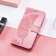 Handytasche Stand Schutzhülle Flip Leder Hülle Schmetterling S01D für Samsung Galaxy M13 4G Pink