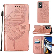 Handytasche Stand Schutzhülle Flip Leder Hülle Schmetterling Y01B für Realme GT Neo3 5G Rosegold