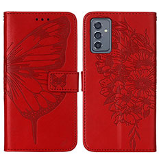 Handytasche Stand Schutzhülle Flip Leder Hülle Schmetterling Y01B für Samsung Galaxy A05s Rot