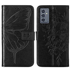 Handytasche Stand Schutzhülle Flip Leder Hülle Schmetterling Y01B für Samsung Galaxy A05s Schwarz