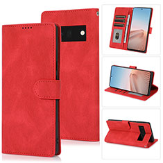 Handytasche Stand Schutzhülle Flip Leder Hülle SY1 für Google Pixel 6 5G Rot