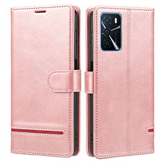 Handytasche Stand Schutzhülle Flip Leder Hülle SY1 für Oppo A16s Rosa