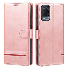 Handytasche Stand Schutzhülle Flip Leder Hülle SY1 für Oppo A54 4G Rosa