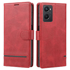 Handytasche Stand Schutzhülle Flip Leder Hülle SY1 für Oppo A96 5G Rot