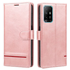 Handytasche Stand Schutzhülle Flip Leder Hülle SY1 für Oppo F19 Pro+ Plus 5G Rosa