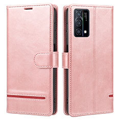 Handytasche Stand Schutzhülle Flip Leder Hülle SY1 für Oppo K9 5G Rosa