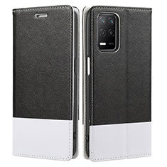 Handytasche Stand Schutzhülle Flip Leder Hülle SY2 für Realme 8 5G Schwarz