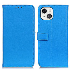 Handytasche Stand Schutzhülle Flip Leder Hülle T01 für Apple iPhone 13 Blau