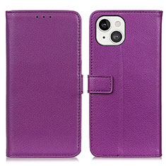 Handytasche Stand Schutzhülle Flip Leder Hülle T01 für Apple iPhone 13 Violett