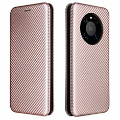 Handytasche Stand Schutzhülle Flip Leder Hülle T01 für Huawei Mate 40E Pro 4G Rosegold