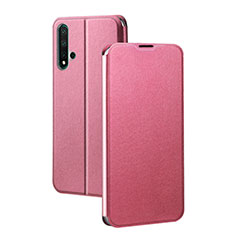 Handytasche Stand Schutzhülle Flip Leder Hülle T01 für Huawei Nova 5 Pro Rosa