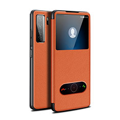 Handytasche Stand Schutzhülle Flip Leder Hülle T01 für Huawei Nova 7 SE 5G Orange