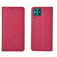 Handytasche Stand Schutzhülle Flip Leder Hülle T01 für Huawei Nova 7i Pink