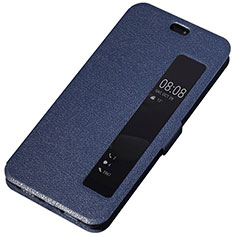 Handytasche Stand Schutzhülle Flip Leder Hülle T01 für Huawei P20 Blau
