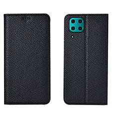 Handytasche Stand Schutzhülle Flip Leder Hülle T01 für Huawei P40 Lite Schwarz