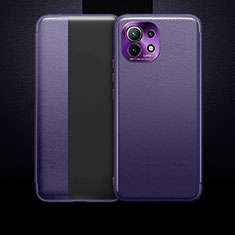 Handytasche Stand Schutzhülle Flip Leder Hülle T01 für Xiaomi Mi 11 Lite 5G NE Violett