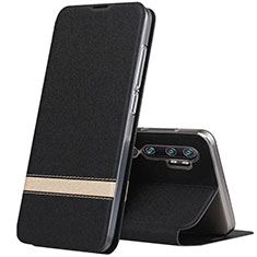Handytasche Stand Schutzhülle Flip Leder Hülle T01 für Xiaomi Mi Note 10 Pro Schwarz