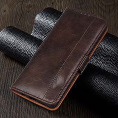 Handytasche Stand Schutzhülle Flip Leder Hülle T01 für Xiaomi Poco M2 Pro Braun