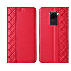 Handytasche Stand Schutzhülle Flip Leder Hülle T01 für Xiaomi Redmi Note 9 Rot