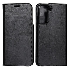 Handytasche Stand Schutzhülle Flip Leder Hülle T01D für Samsung Galaxy S23 5G Schwarz