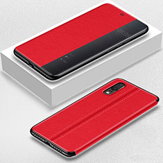 Handytasche Stand Schutzhülle Flip Leder Hülle T02 für Huawei P20 Rot