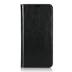 Handytasche Stand Schutzhülle Flip Leder Hülle T02 für Oppo A91 Schwarz