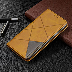 Handytasche Stand Schutzhülle Flip Leder Hülle T02 für Xiaomi Redmi Note 9S Orange