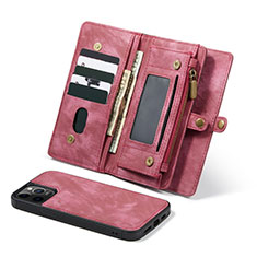 Handytasche Stand Schutzhülle Flip Leder Hülle T03 für Apple iPhone 12 Pro Max Rot