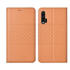 Handytasche Stand Schutzhülle Flip Leder Hülle T03 für Huawei Nova 6 5G Orange