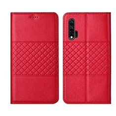 Handytasche Stand Schutzhülle Flip Leder Hülle T03 für Huawei Nova 6 5G Rot