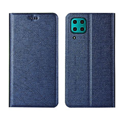 Handytasche Stand Schutzhülle Flip Leder Hülle T03 für Huawei Nova 7i Blau